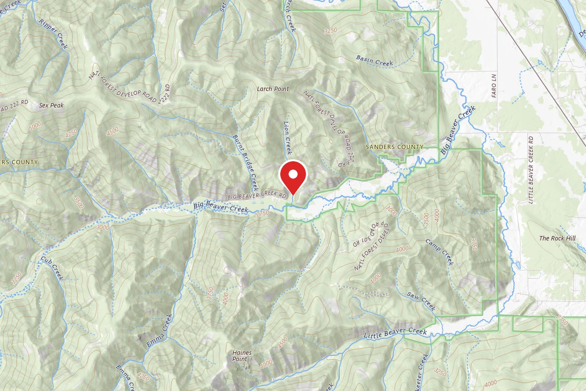 Kootenai Dispersed Campsite RD 152 SITE 2