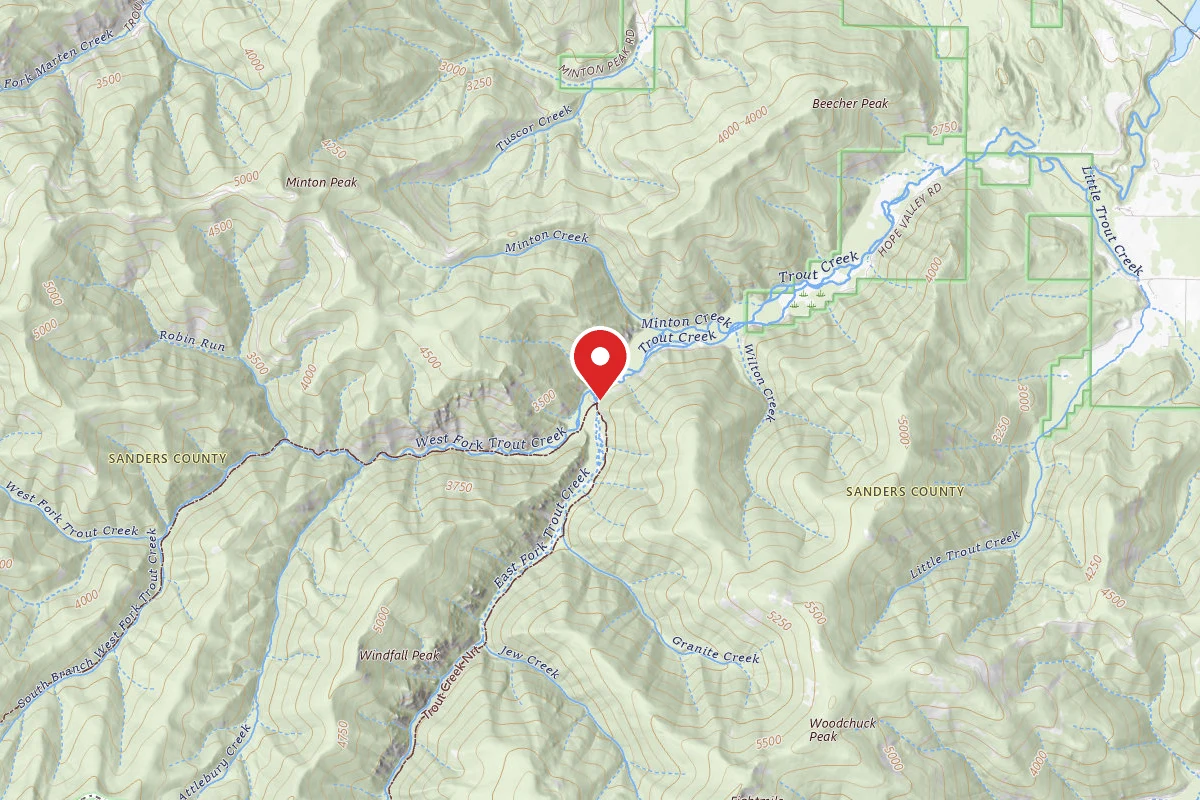 Kootenai Dispersed Campsite RD 214 SITE 6