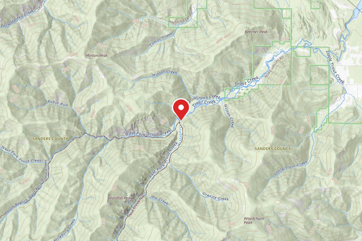 Kootenai Dispersed Campsite RD 214 SITE 5