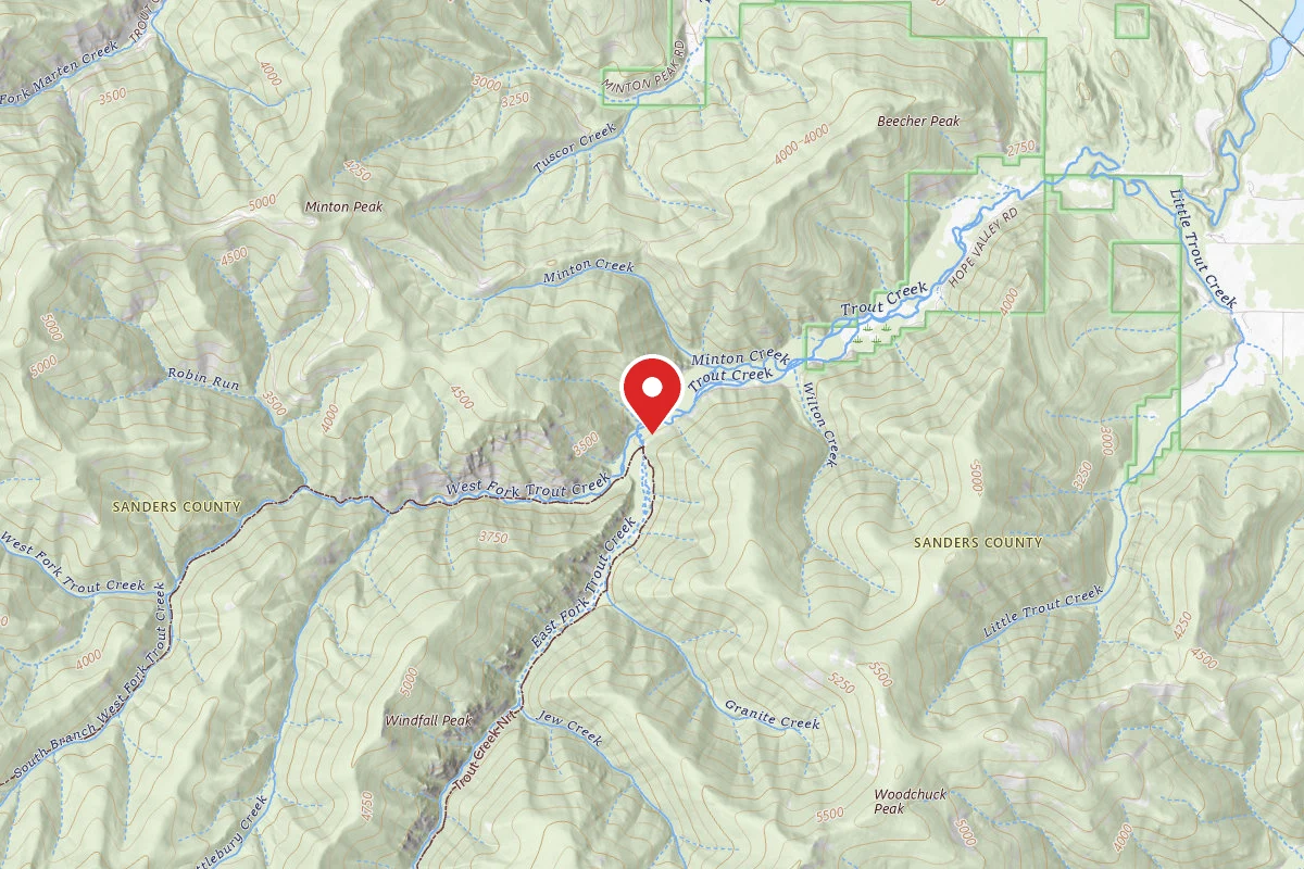 Kootenai Dispersed Campsite RD 214 SITE 4