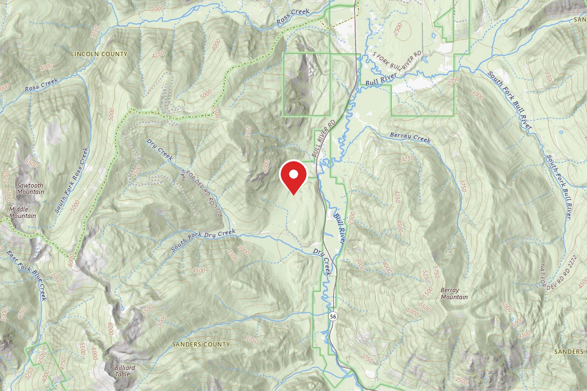 Kootenai Dispersed Campsite RD 1118A SITE 2