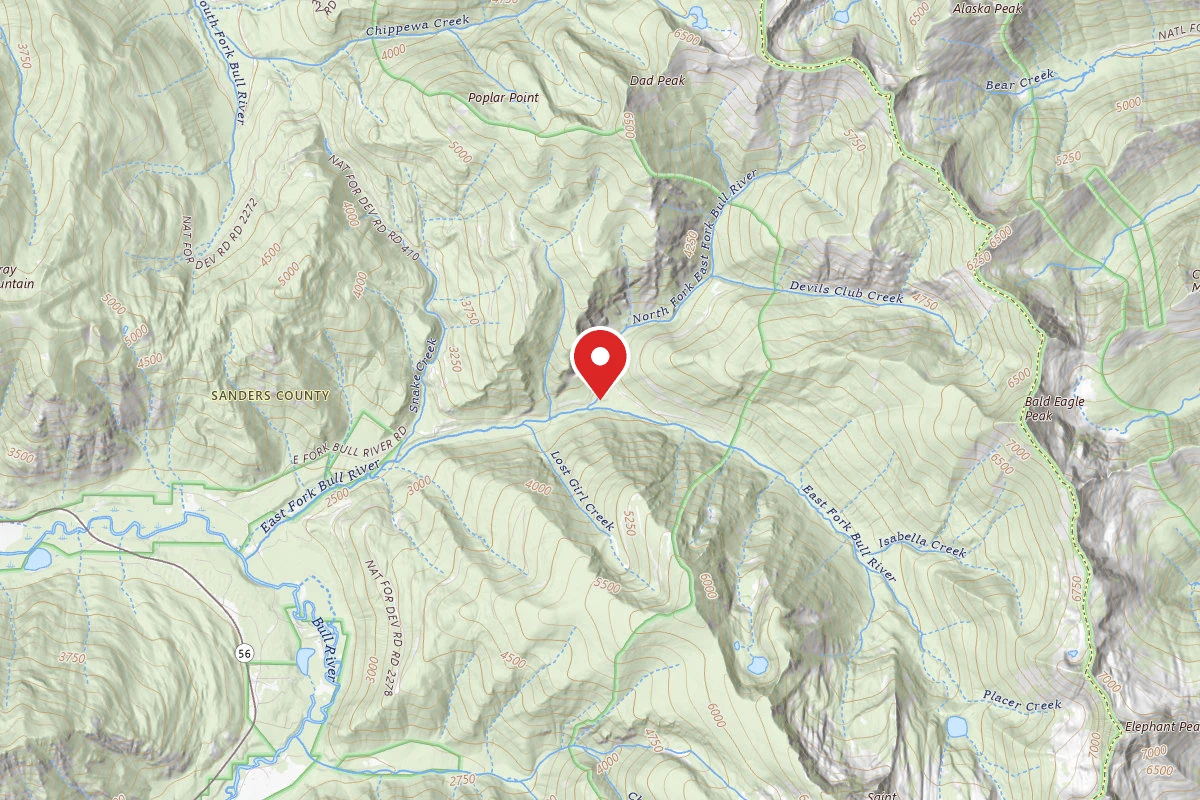 Kootenai Dispersed Campsite RD 407 SITE 4