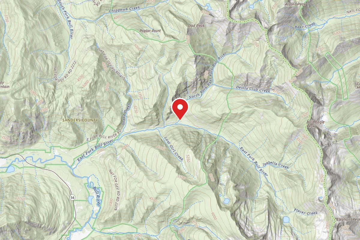Kootenai Dispersed Campsite RD 407 SITE 5