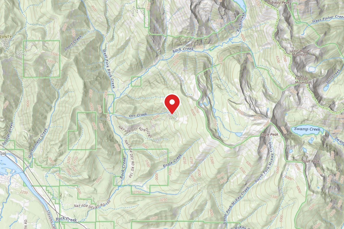 Kootenai Dispersed Campsite RD 2285 SITE 3