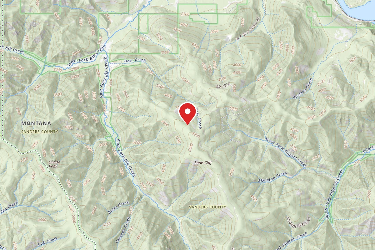 Kootenai Dispersed Campsite RD 2744 SITE 1