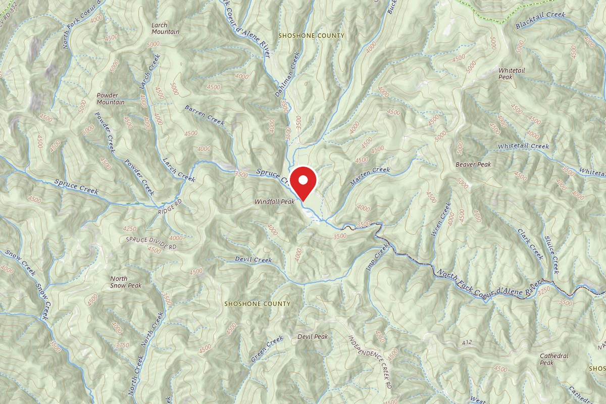 Idaho Panhandle Dispersed Campsite FIRE PREV. DISP SITE #255