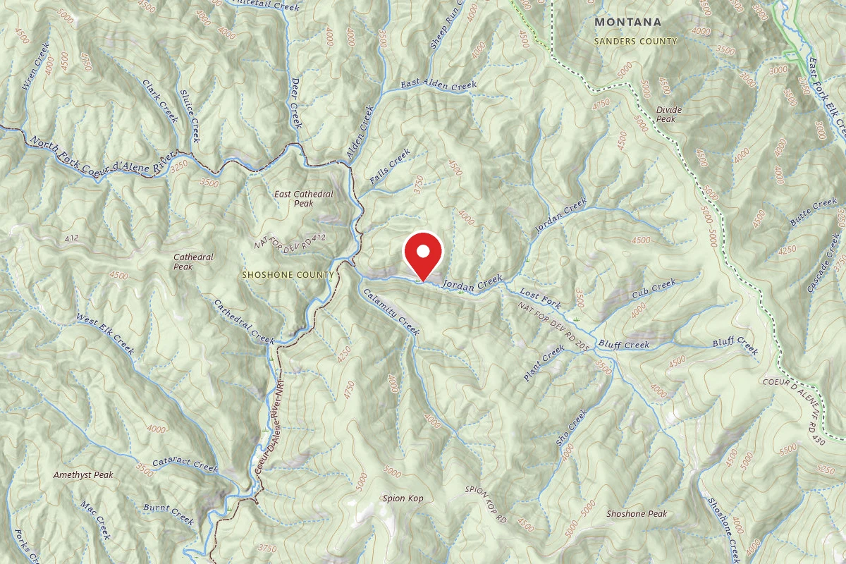 Idaho Panhandle Dispersed Campsite 412 ROAD MM 21.6