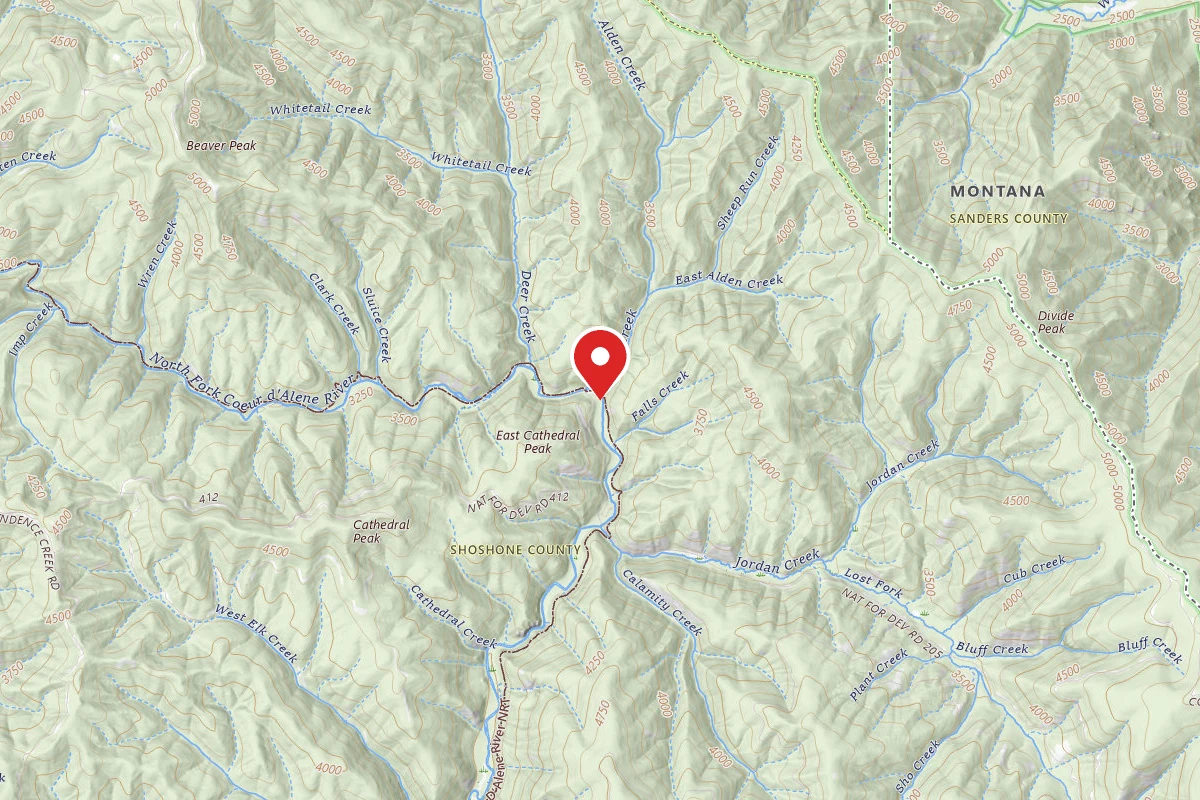 Idaho Panhandle Dispersed Campsite FIRE PREV. DISP. SITE #249A