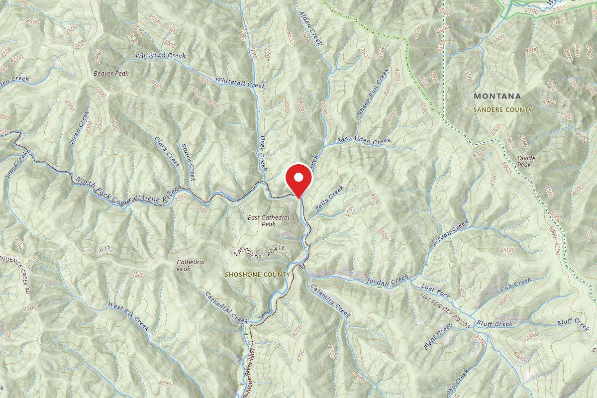Idaho Panhandle Dispersed Campsite FIRE PREV. DISP. SITE #249B