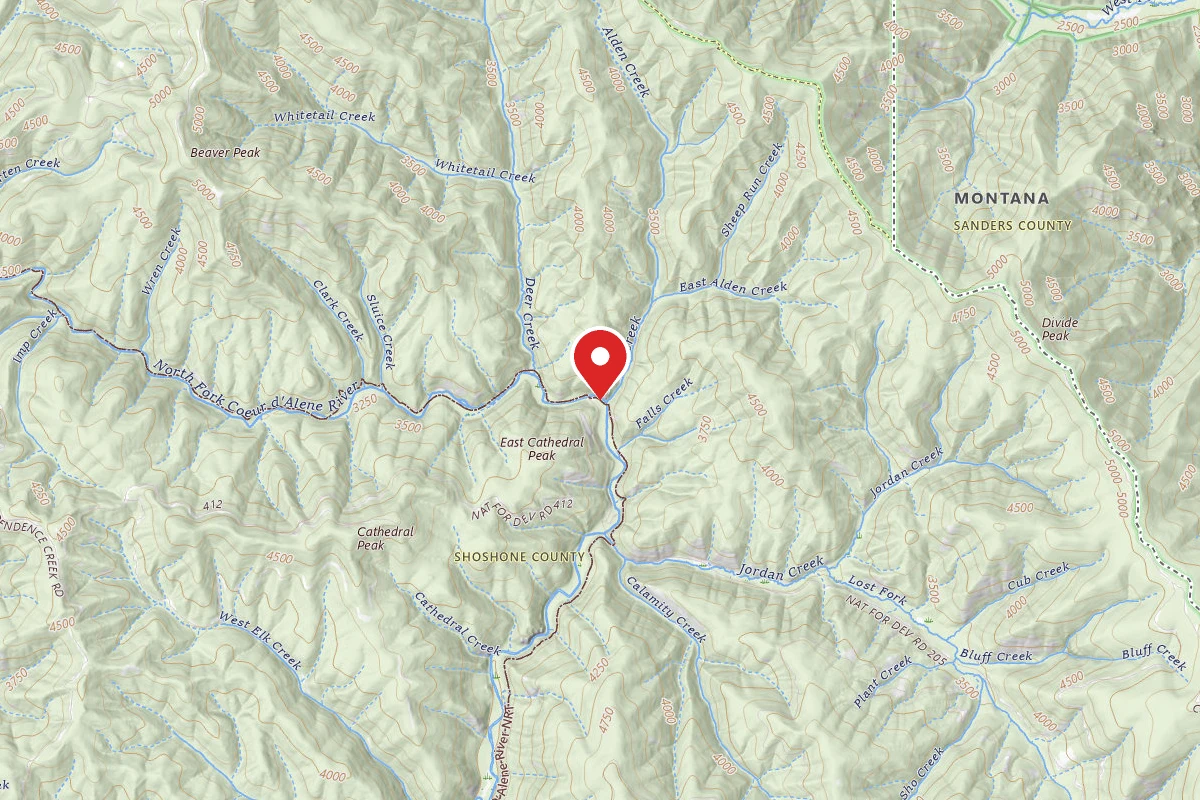 Idaho Panhandle Dispersed Campsite FIRE PREV. DISP. SITE #249C