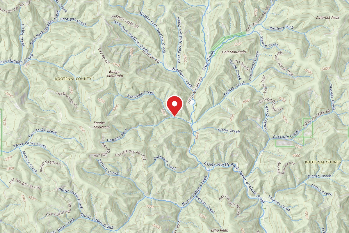 Idaho Panhandle Dispersed Campsite FIRE PREV. DISP. SITE #75A
