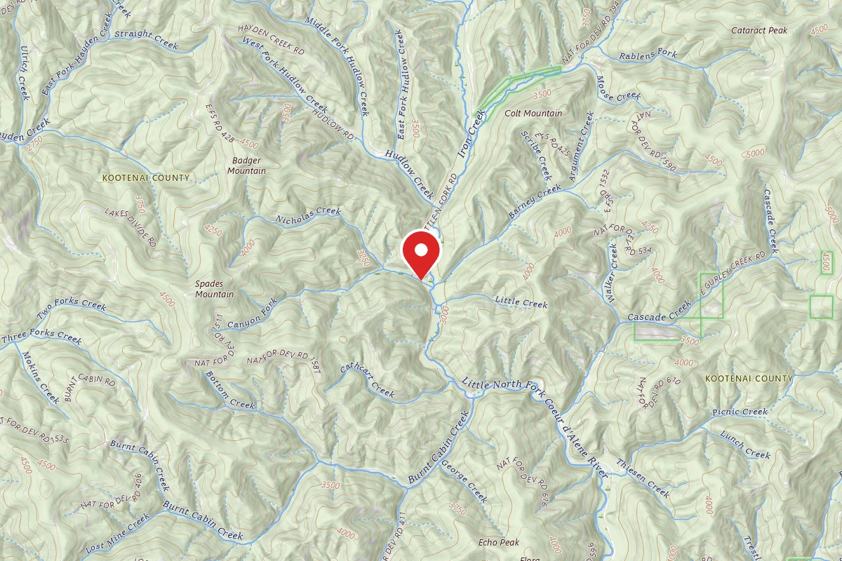Idaho Panhandle Dispersed Campsite FIRE PREV. DISP. SITE #74