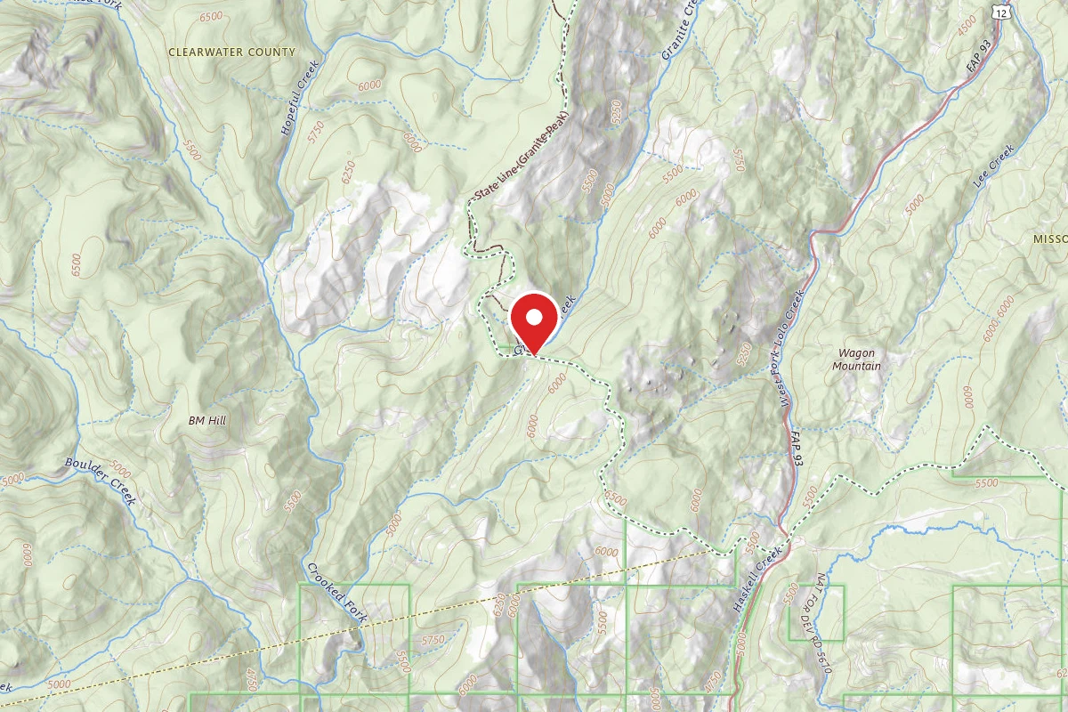 Nez Perce-Clearwater Dispersed Campsite POW595RD-010B