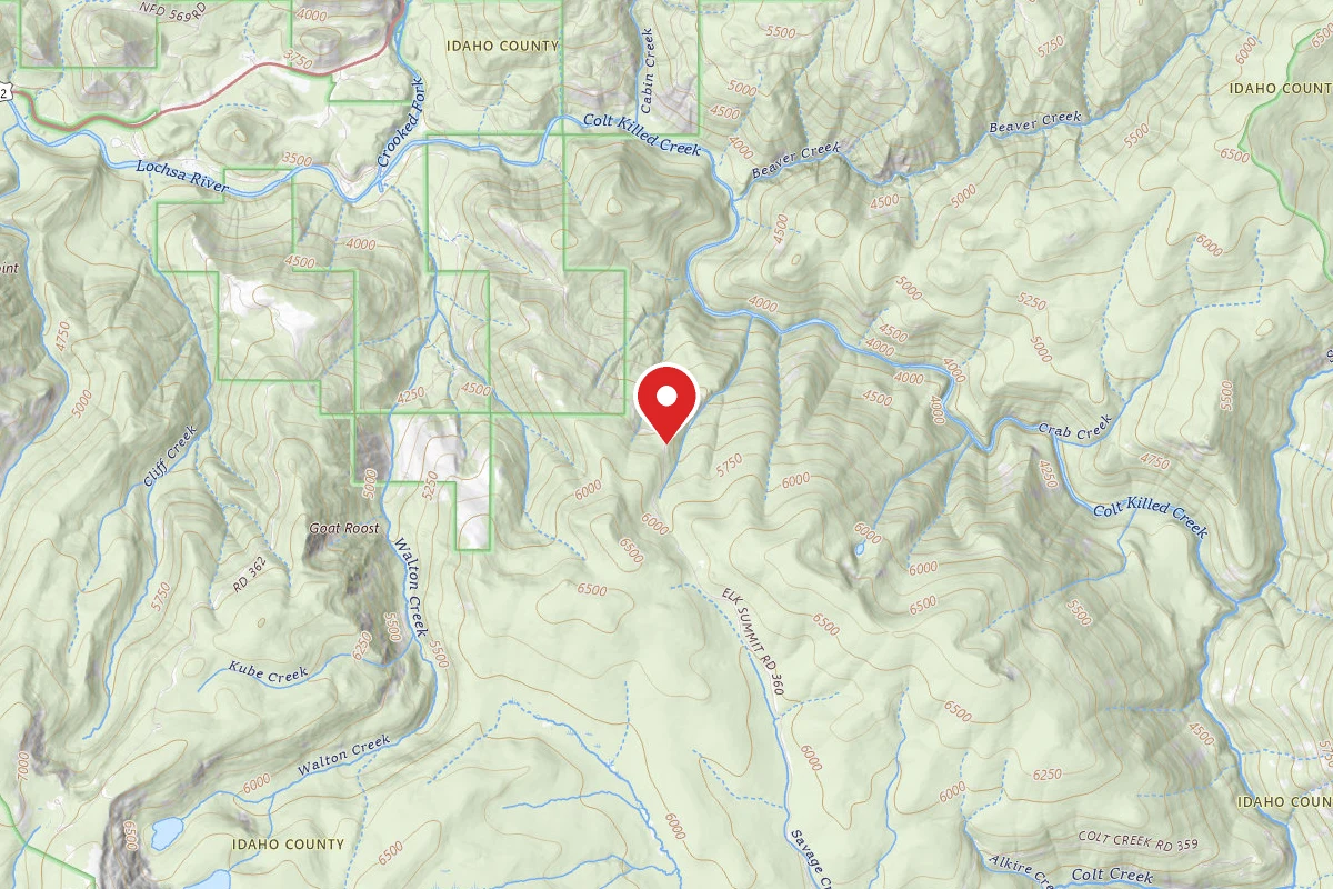 Nez Perce-Clearwater Dispersed Campsite POW111RD-006