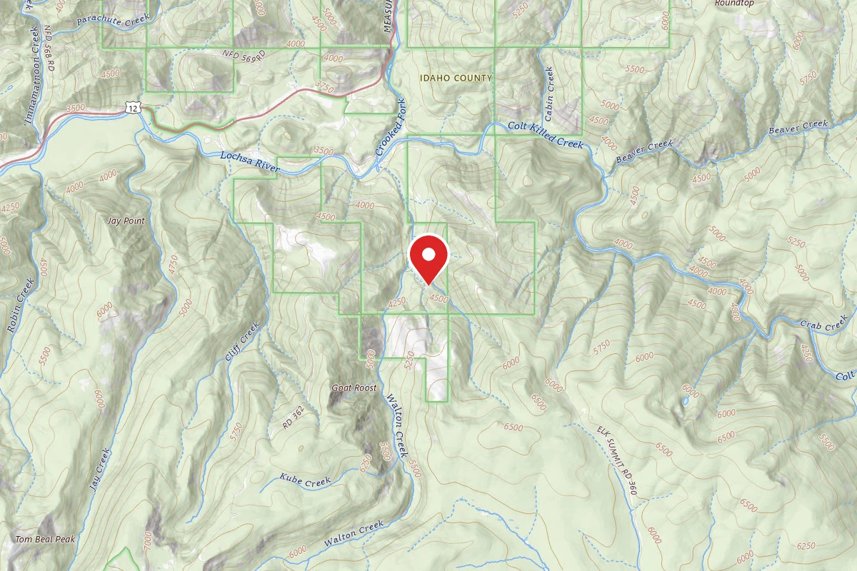 Nez Perce-Clearwater Dispersed Campsite POW111RD-005