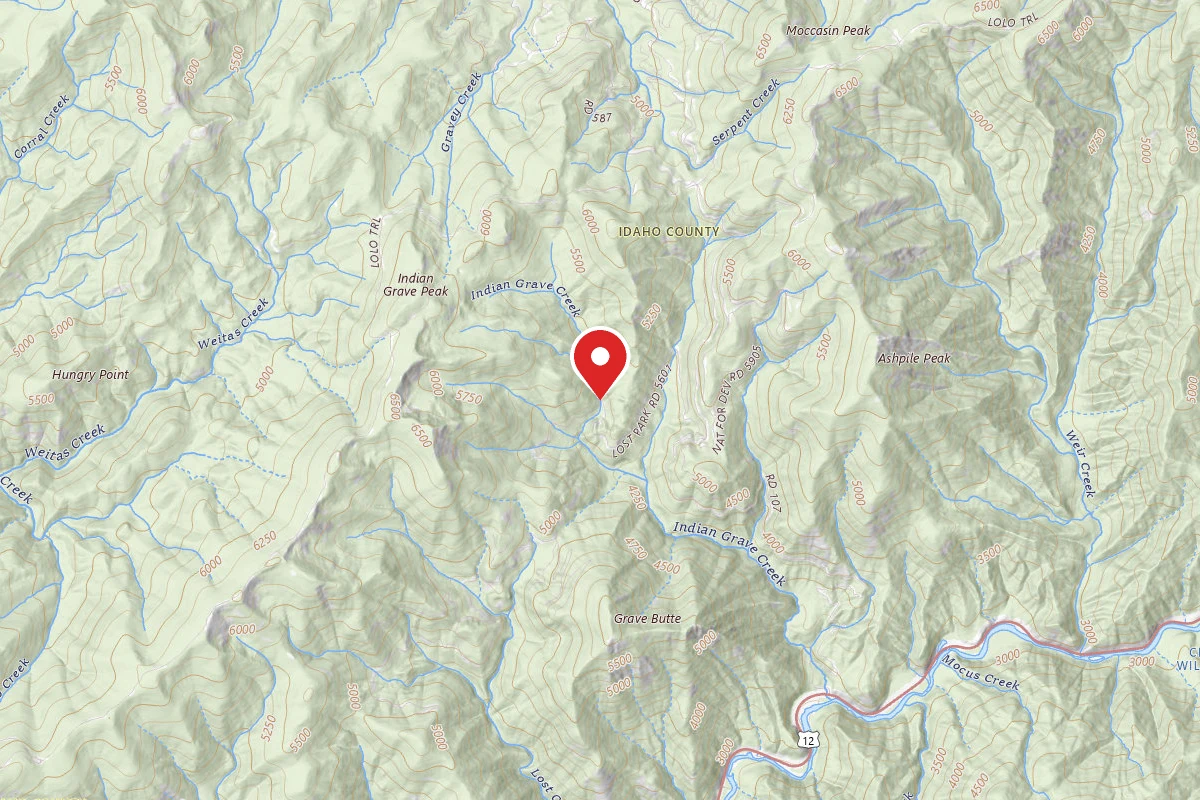 Nez Perce-Clearwater Dispersed Campsite LOC5601RD-001