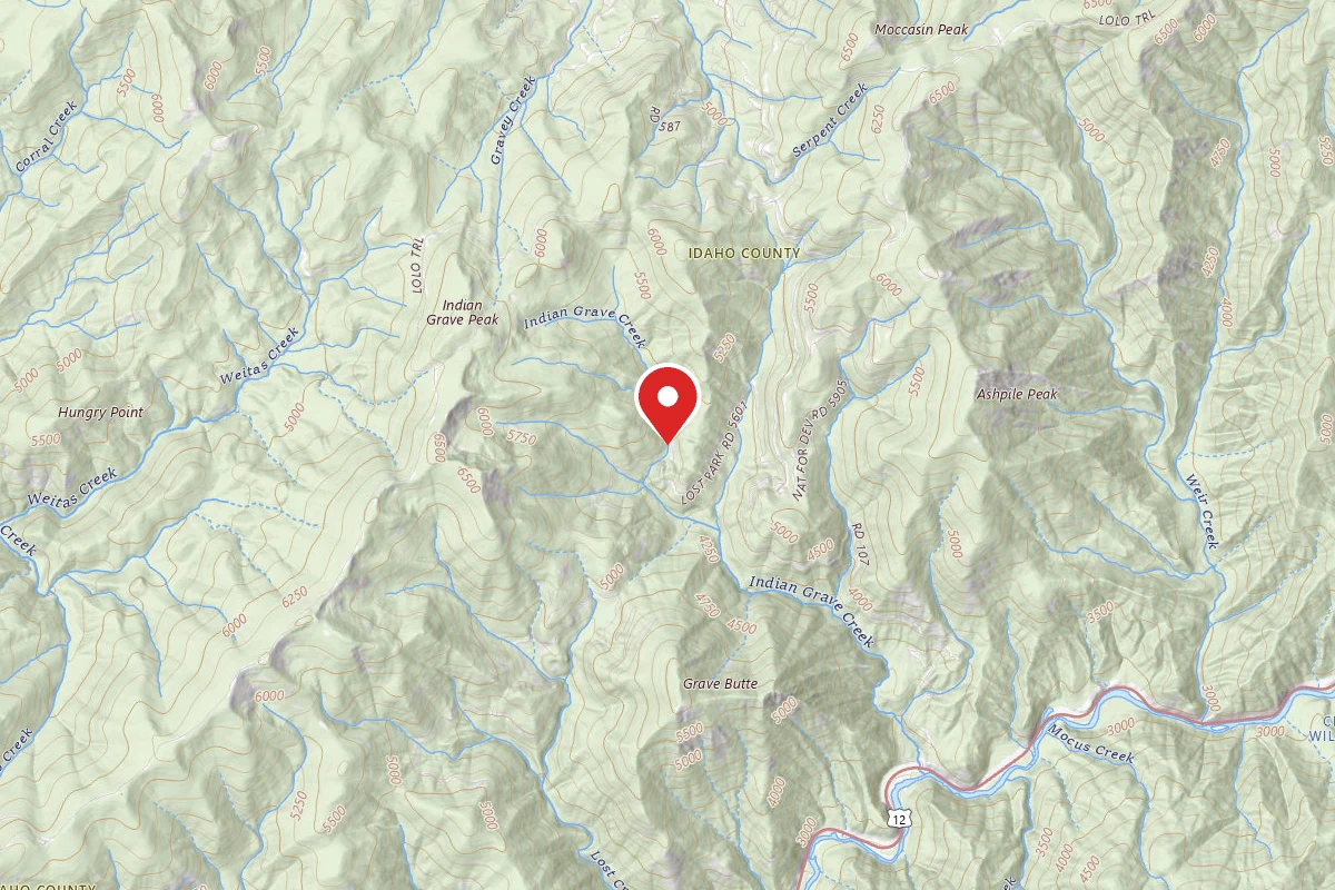 Nez Perce-Clearwater Dispersed Campsite LOC5601RD-002