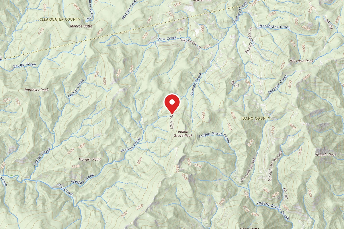 Nez Perce-Clearwater Dispersed Campsite POW500RD-013C 12 MILE SADDLE