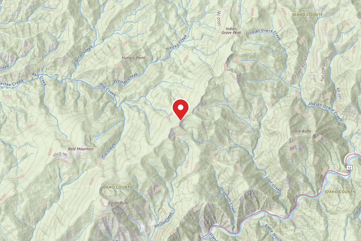 Nez Perce-Clearwater Dispersed Campsite LOC500RD-016