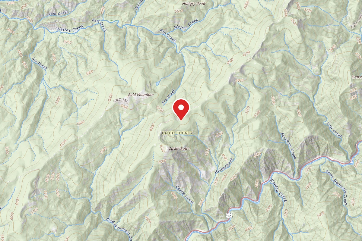 Nez Perce-Clearwater Dispersed Campsite LOC500RD-018