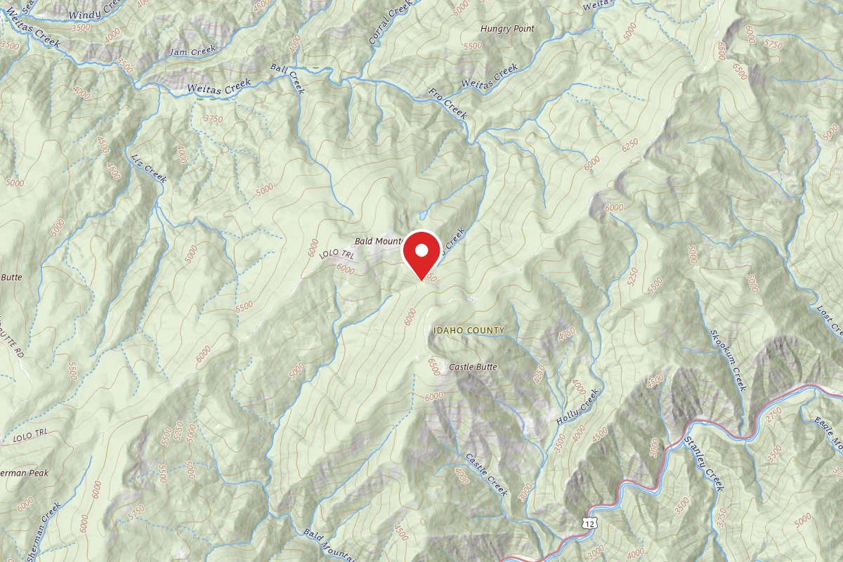 Nez Perce-Clearwater Dispersed Campsite LOC500RD-019