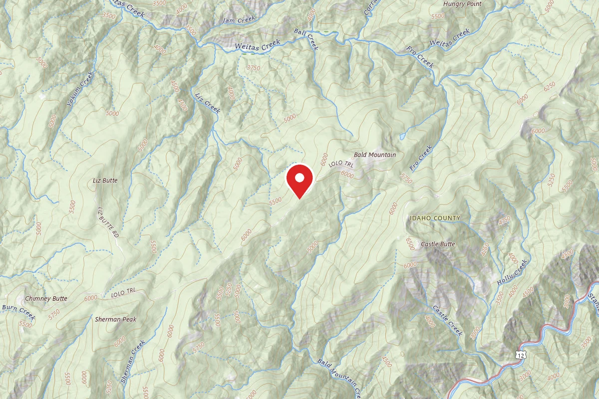 Nez Perce-Clearwater Dispersed Campsite LOC500RD-020