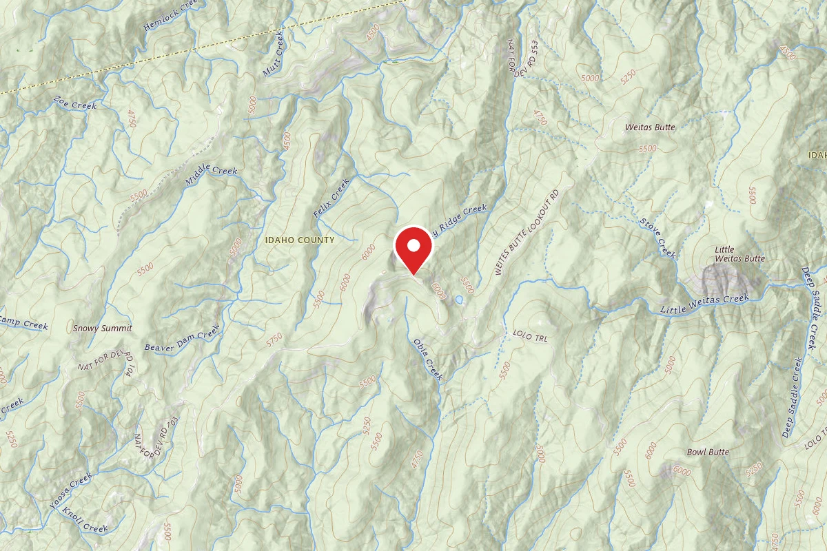 Nez Perce-Clearwater Dispersed Campsite LOC500RD-033