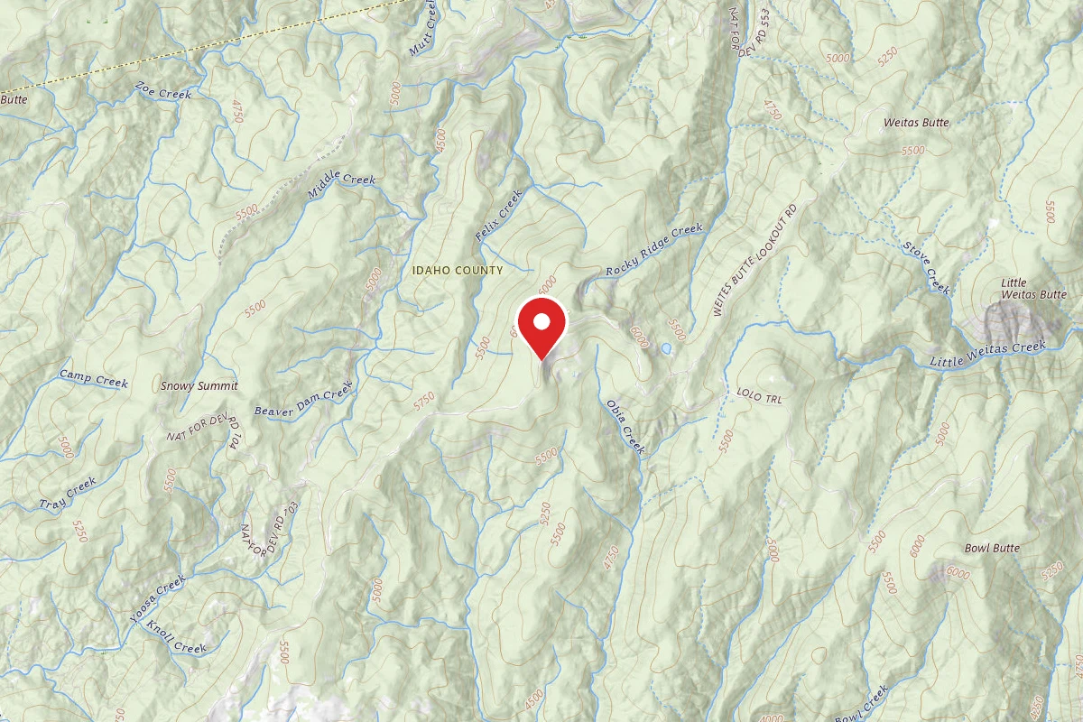 Nez Perce-Clearwater Dispersed Campsite LOC500RD-034