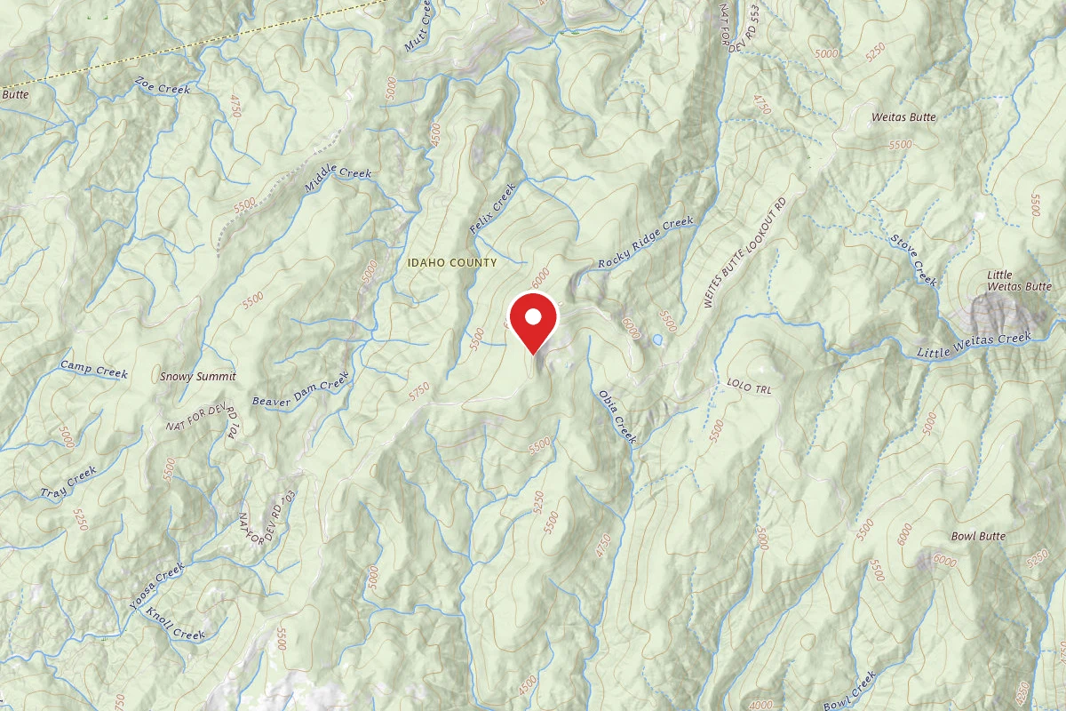 Nez Perce-Clearwater Dispersed Campsite LOC500RD-035