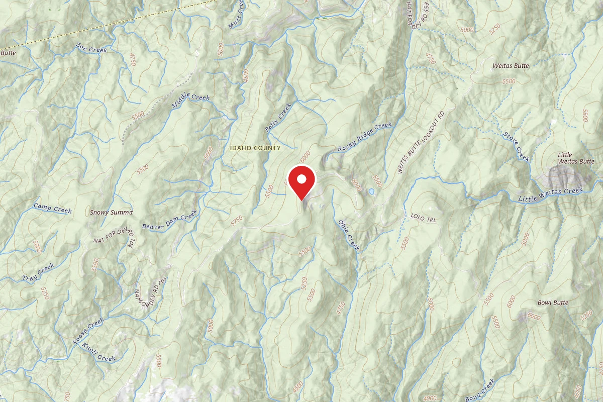 Nez Perce-Clearwater Dispersed Campsite LOC500RD-036