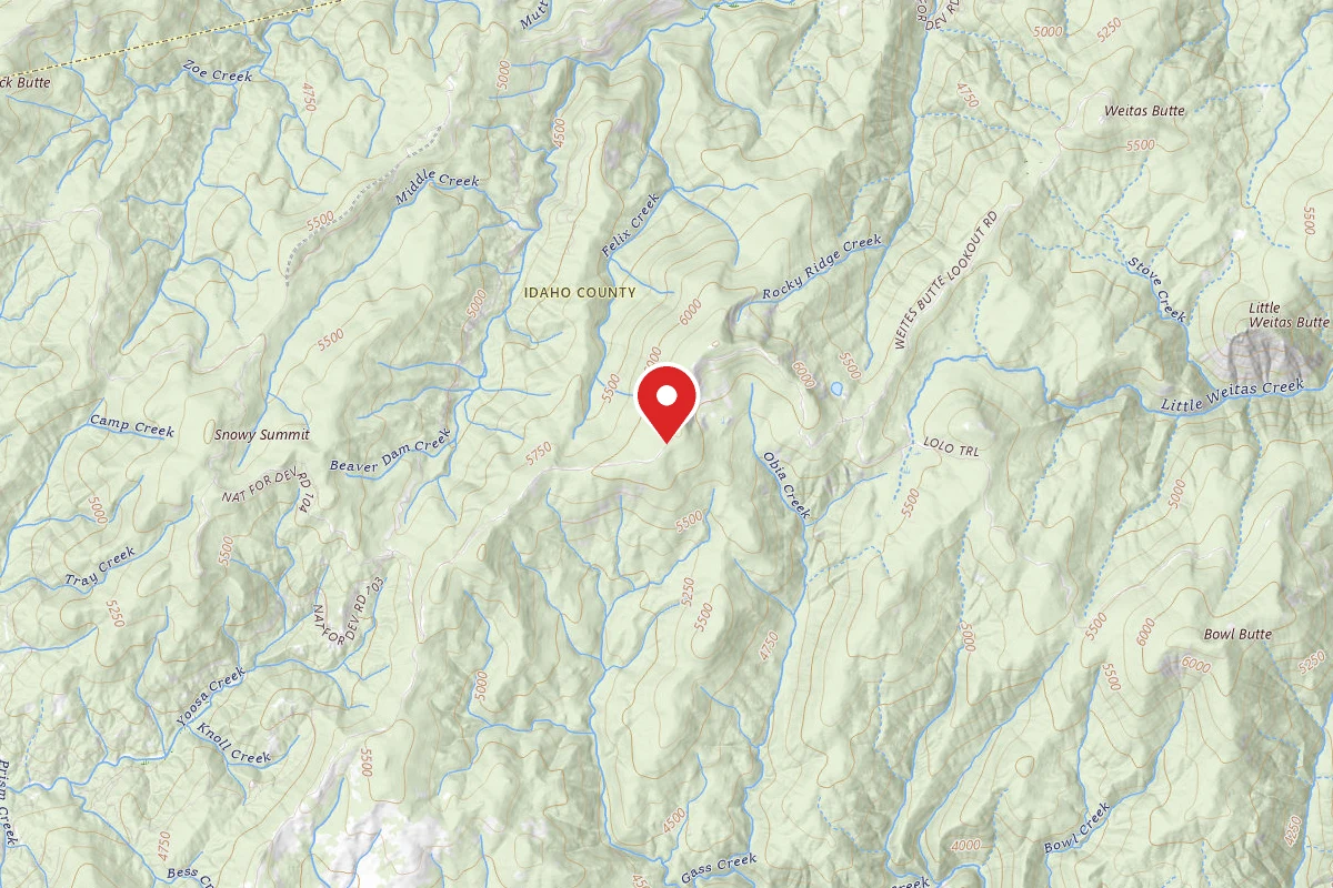 Nez Perce-Clearwater Dispersed Campsite LOC500RD-038