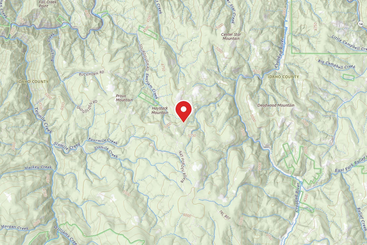 Nez Perce-Clearwater Dispersed Campsite RR492RD-002 COLD CAMP MP 5.5