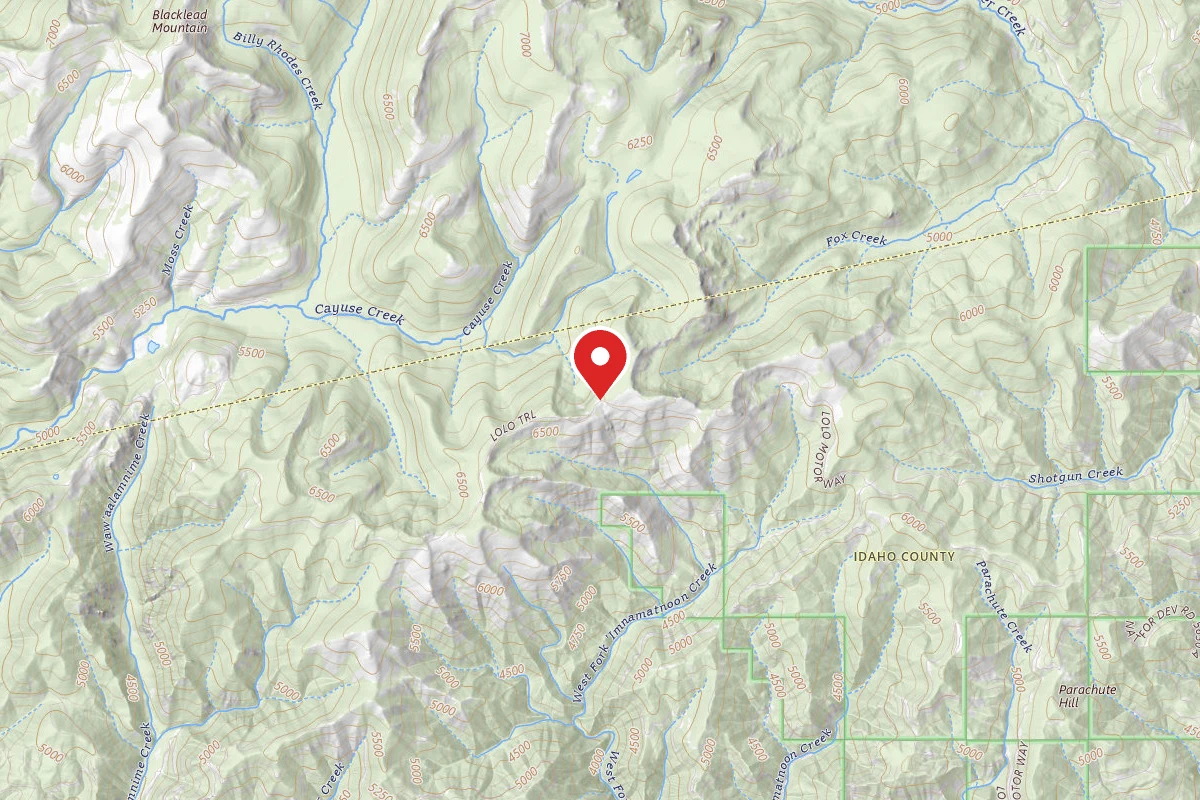 Nez Perce-Clearwater Dispersed Campsite POW500RD-001 LOST LAKES TH