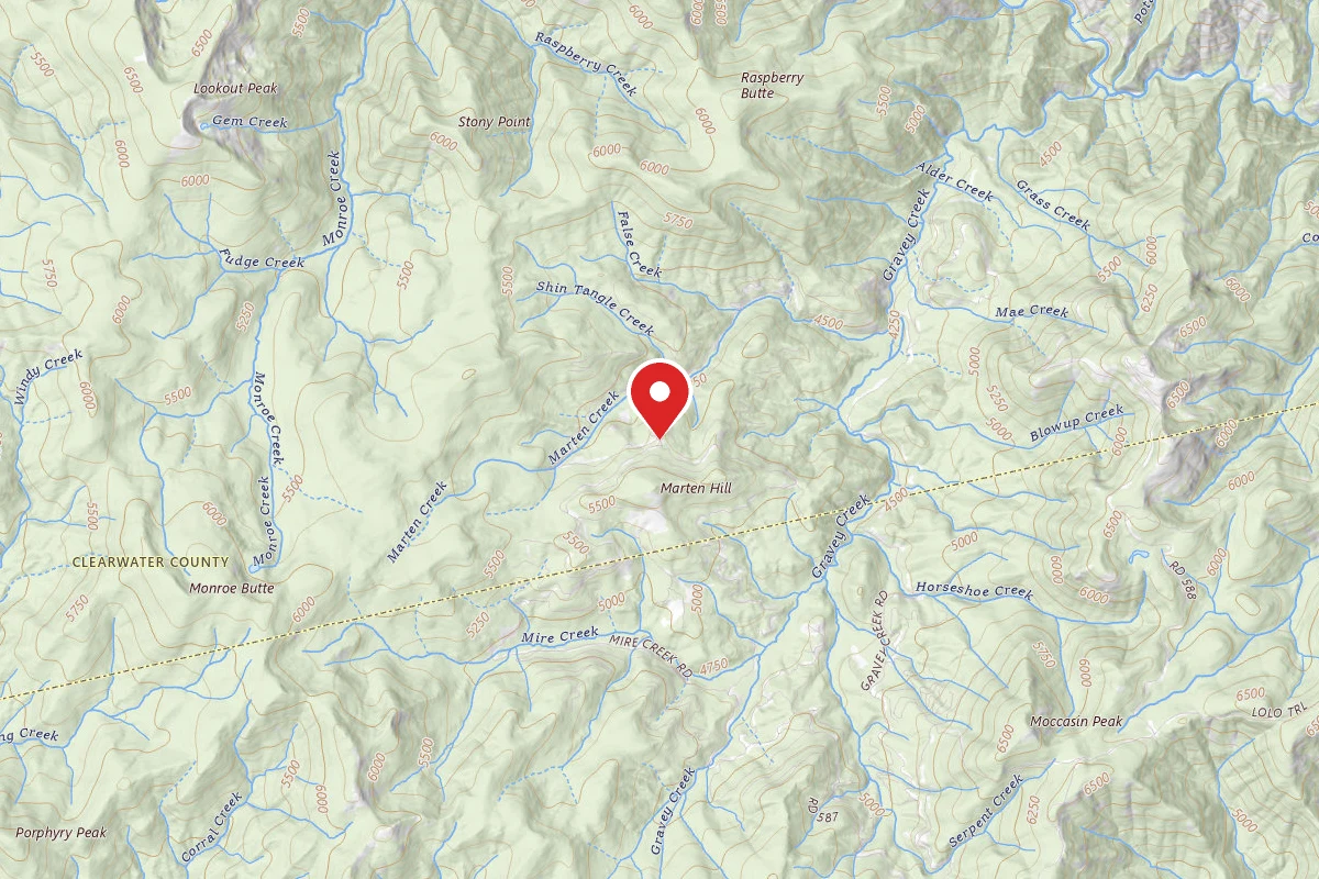 Nez Perce-Clearwater Dispersed Campsite POW587RD-006
