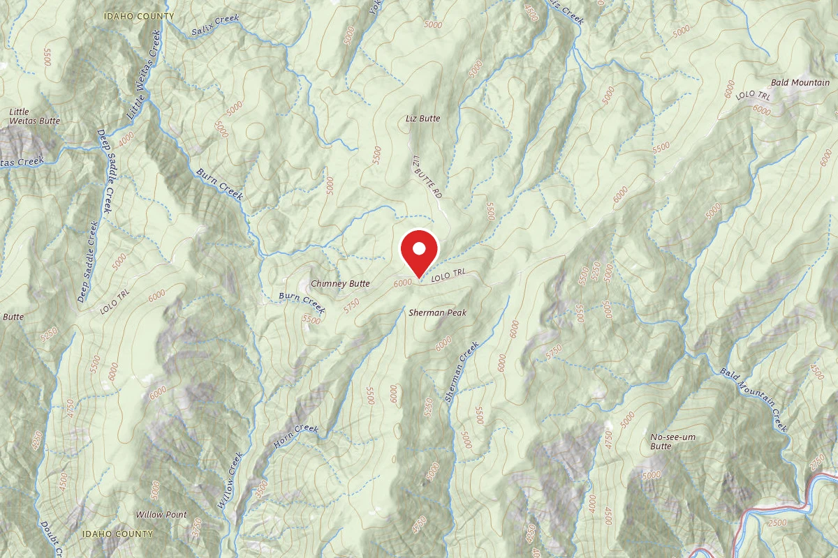 Nez Perce-Clearwater Dispersed Campsite NF500RD-025