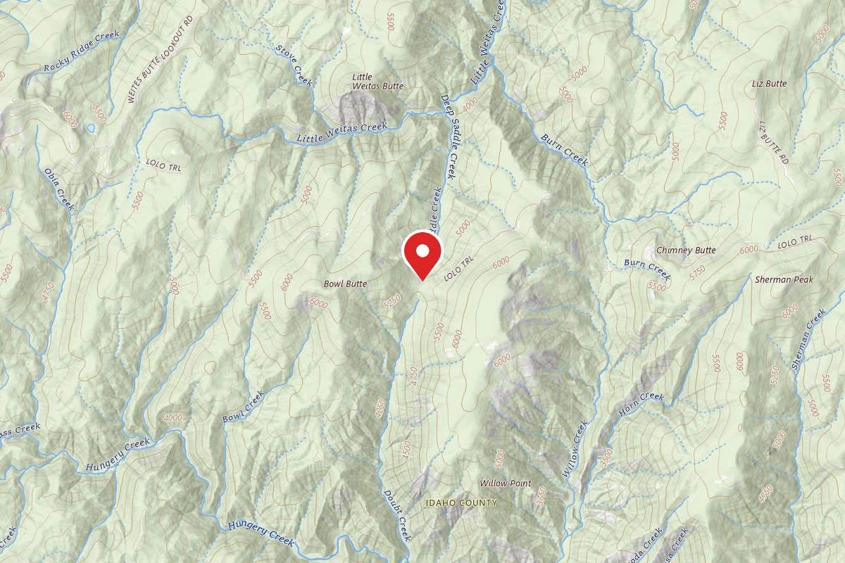 Nez Perce-Clearwater Dispersed Campsite NF500RD-028