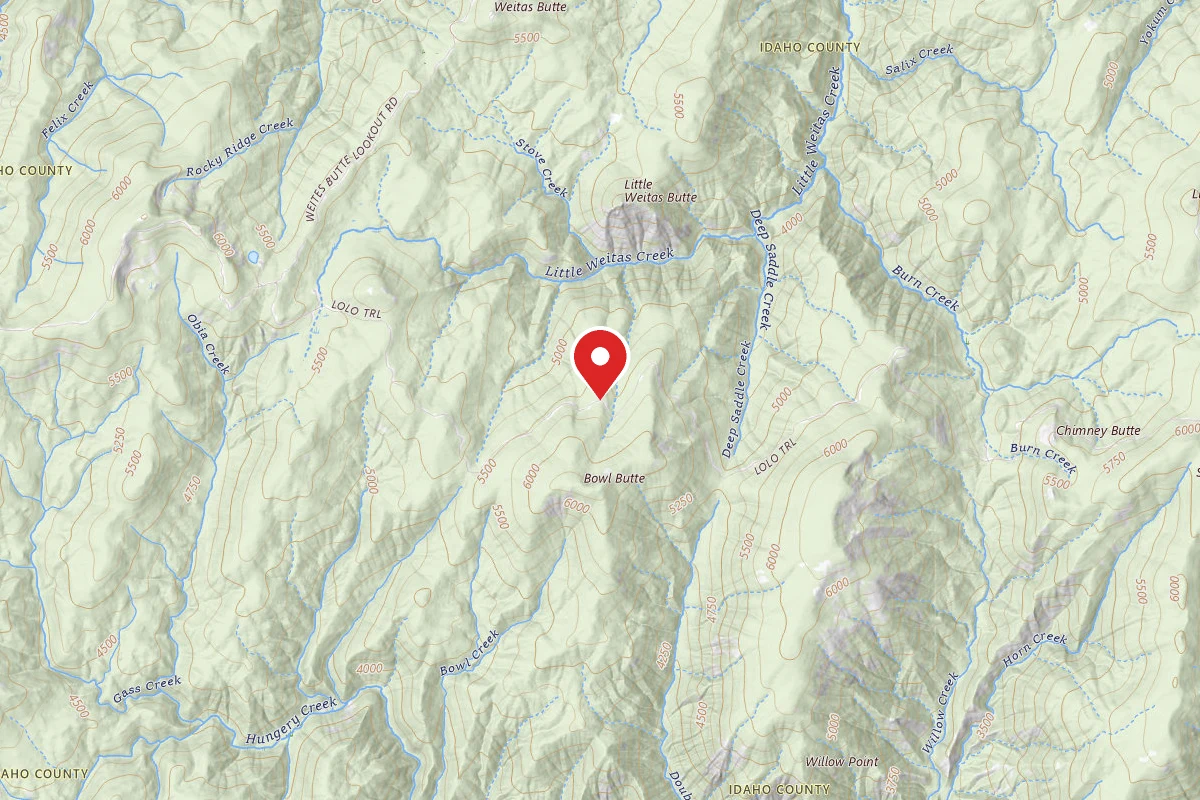 Nez Perce-Clearwater Dispersed Campsite NF500RD-029