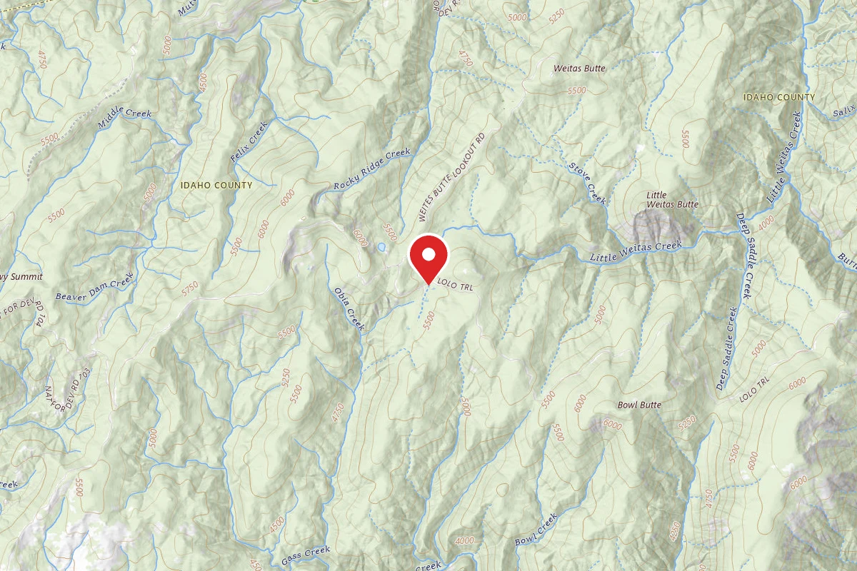 Nez Perce-Clearwater Dispersed Campsite NF500RD-032