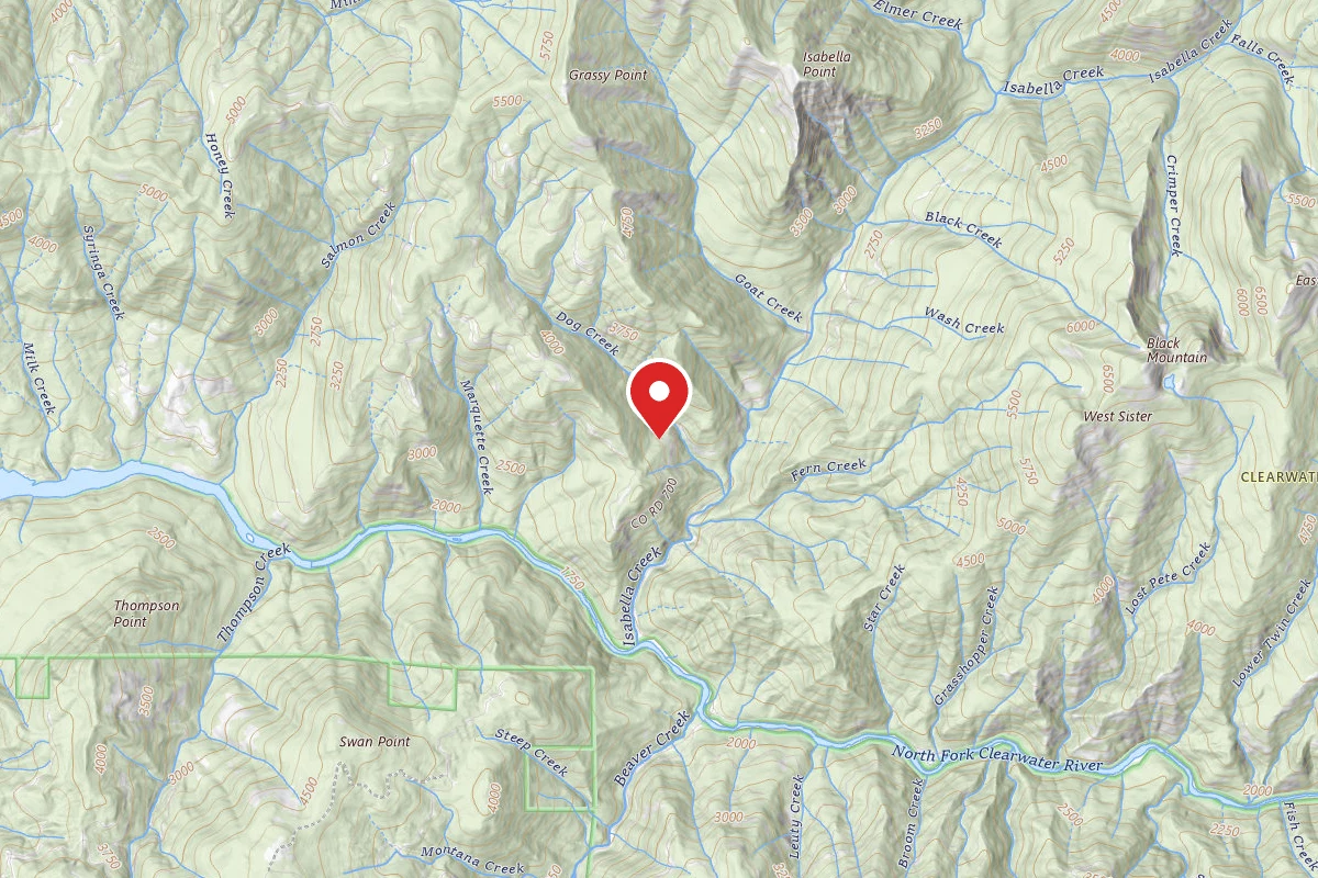 Nez Perce-Clearwater Dispersed Campsite NF700RD-004