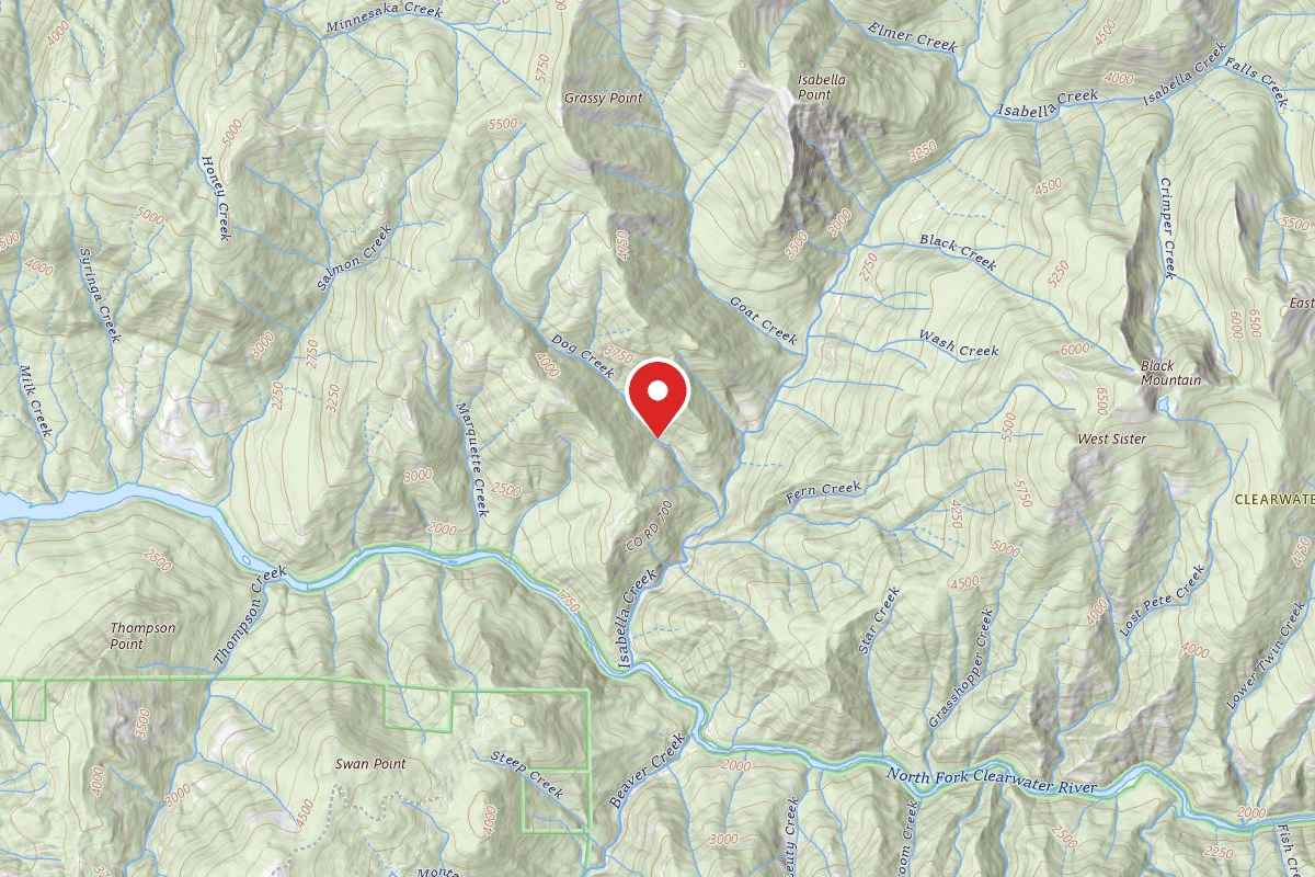 Nez Perce-Clearwater Dispersed Campsite NF700RD-005