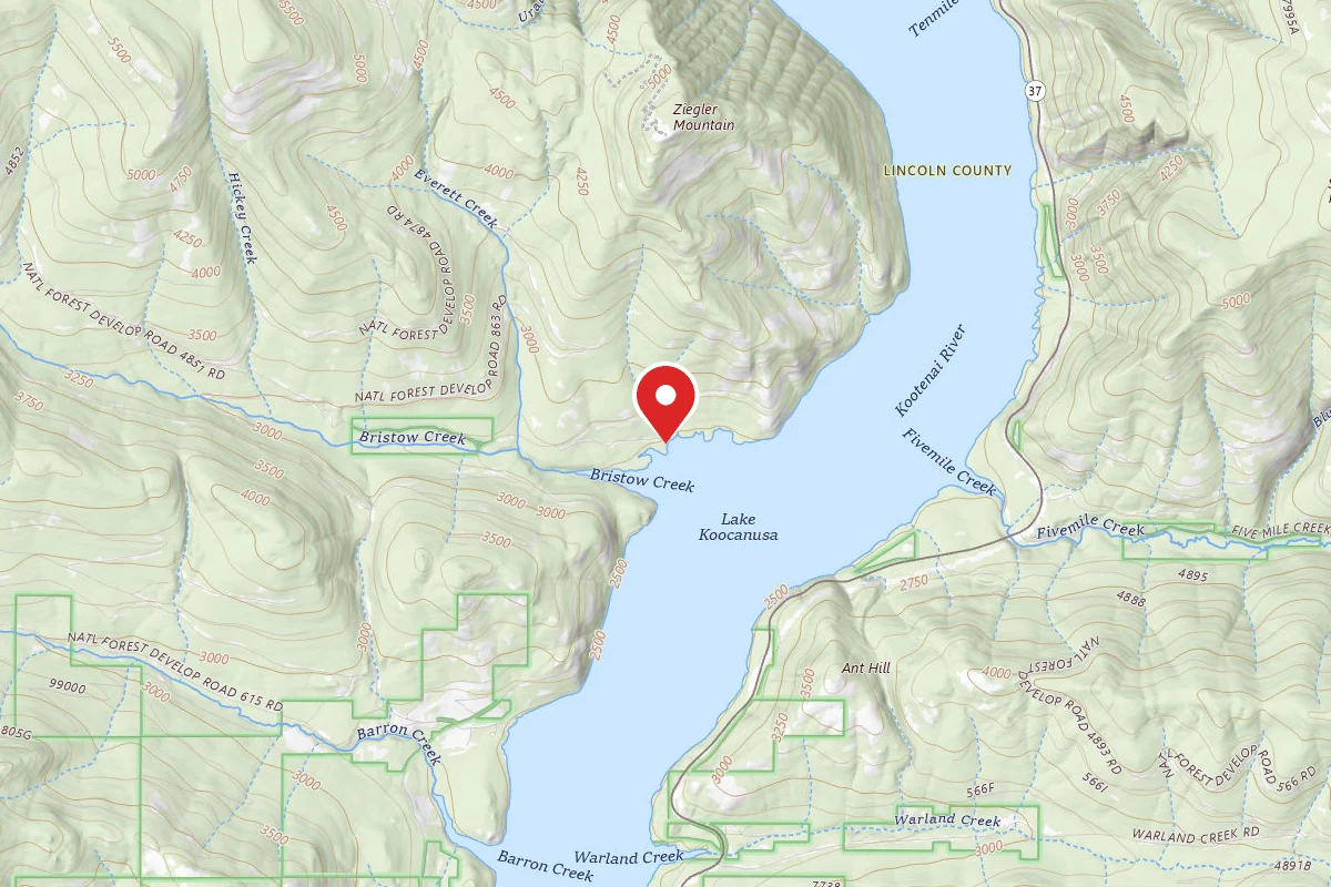 Kootenai Dispersed Campsite BRISTOW DS-5049