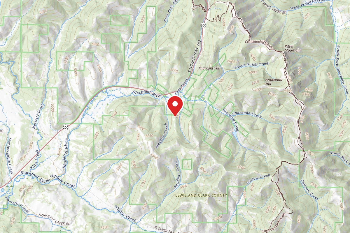 Helena-Lewis and Clark Dispersed Campsite LRD MEADOW CK 001