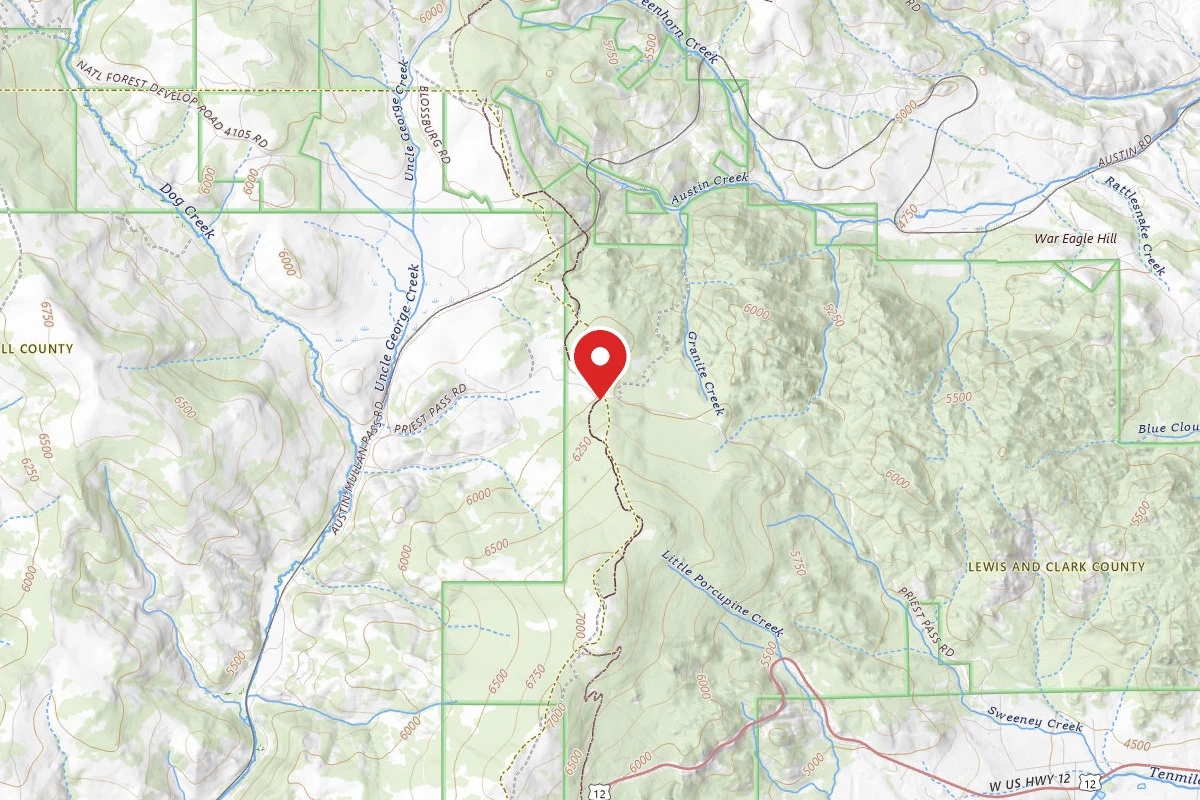 Helena-Lewis and Clark Dispersed Campsite UPRIEST03