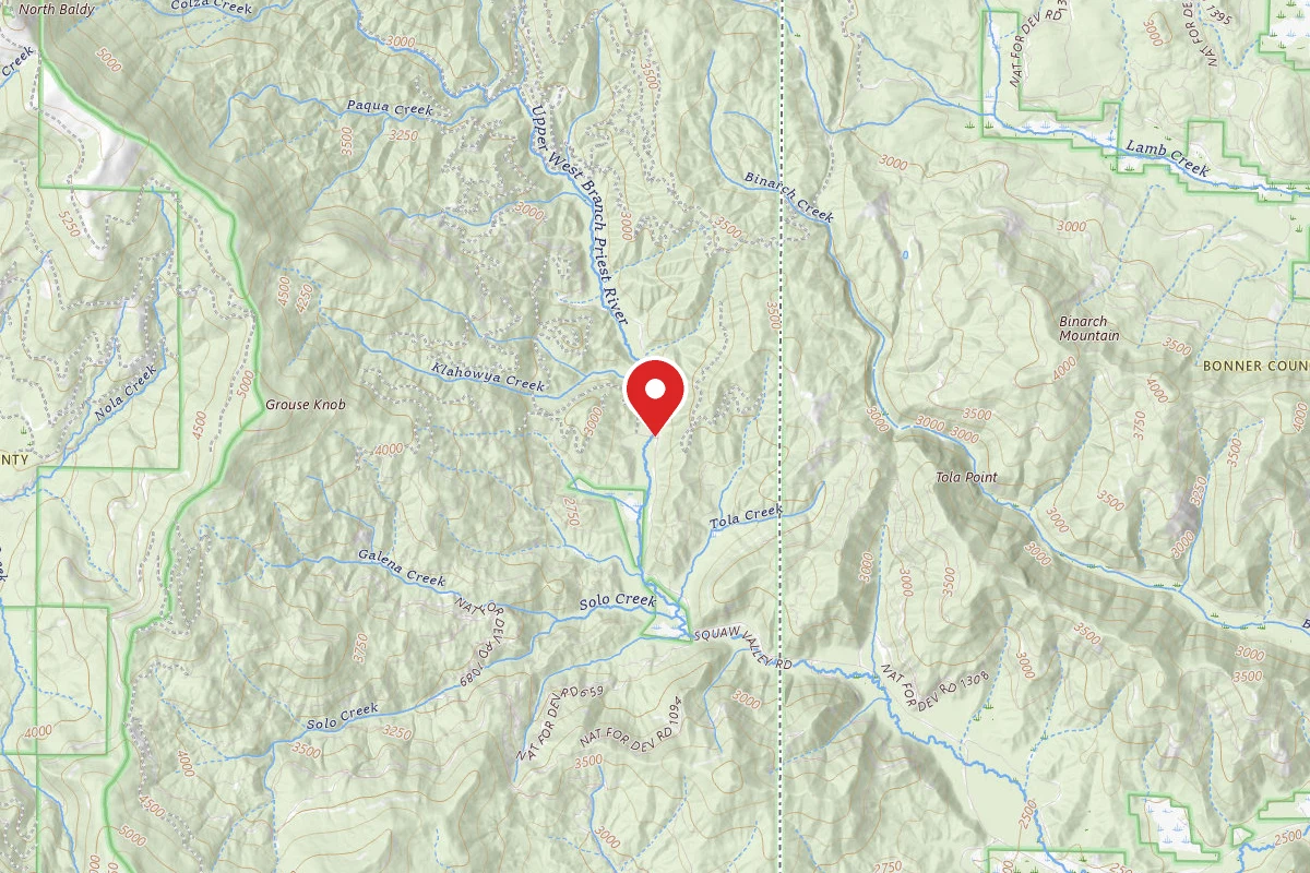 Idaho Panhandle Dispersed Campsite SQAW VALLEY 5