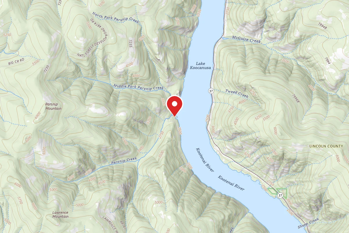 Kootenai Dispersed Campsite PARSNIP-DS-1