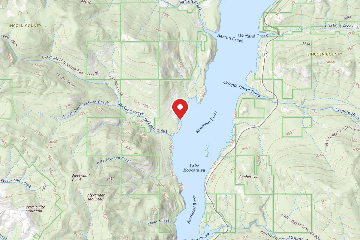 Kootenai Dispersed Campsite JACKSON DS-SITE 6