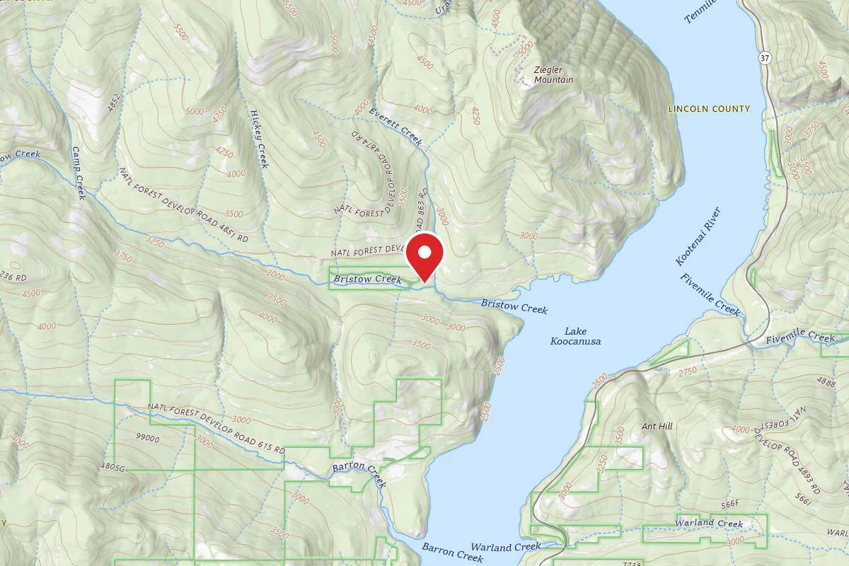 Kootenai Dispersed Campsite FDR228-DS-1