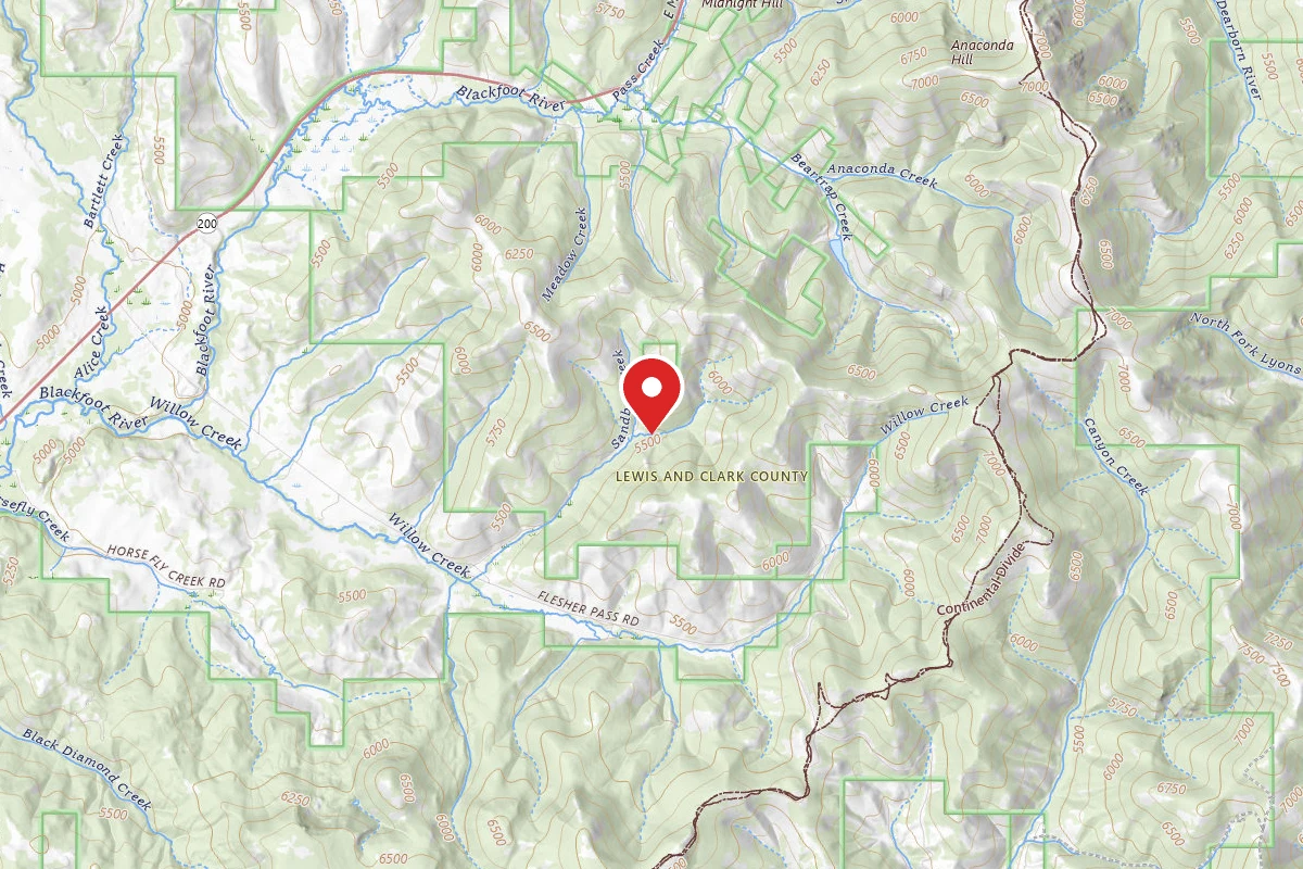 Helena-Lewis and Clark Dispersed Campsite SANDBAR CREEK 001