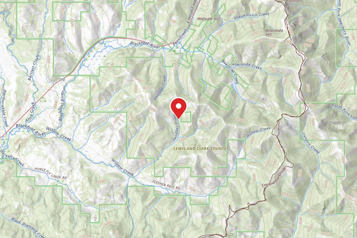 Helena-Lewis and Clark Dispersed Campsite SANDBAR CREEK 002