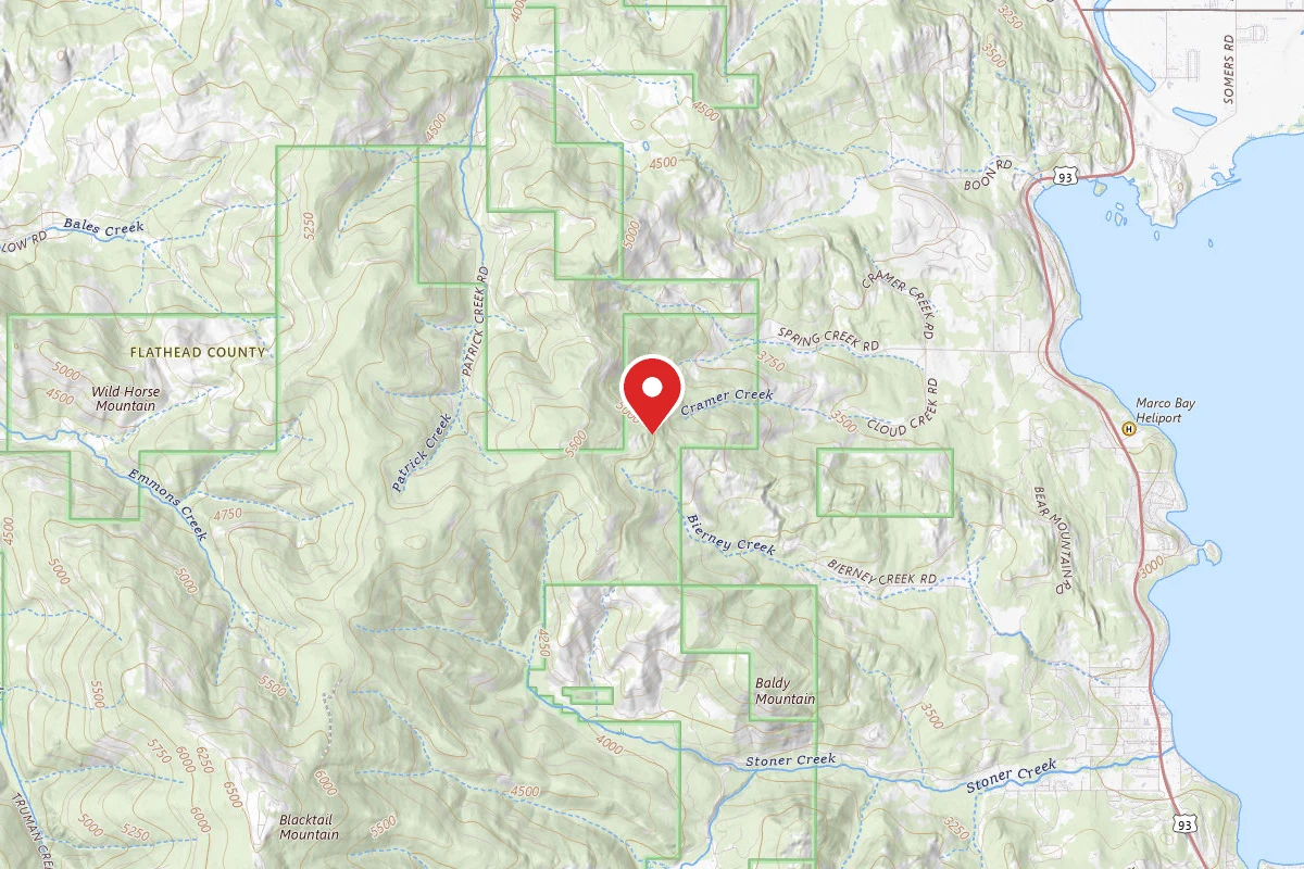Flathead Dispersed Campsite RD 2856 END - LION MTN